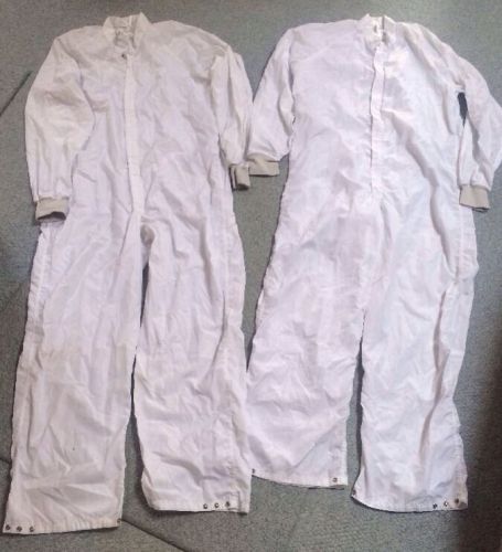 Lot of 2 Vidaro Cleanroom Reusable Coveralls Size Large