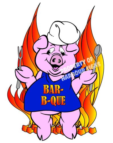 BBQ Bar B Que Decal 14&#034;  Barbeque Food Trucks Concession Restaurant Menu Sticker