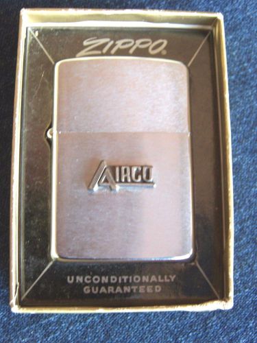 VTG ADVERTISING &#034;AIRCO&#034; ZIPPO LIGHTER NEW IN THE BOX (1975)