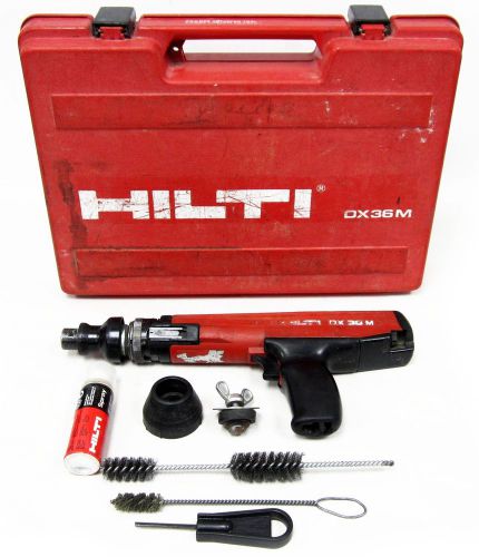 Hilti dx36m powder actuated fastening fastener nail stud gun tool +carrying case for sale