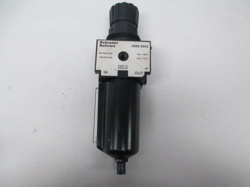 NEW SCHRADER BELLOWS 4599-5600 250PSI 1/8IN NPT PNEUMATIC REGULATOR D281335