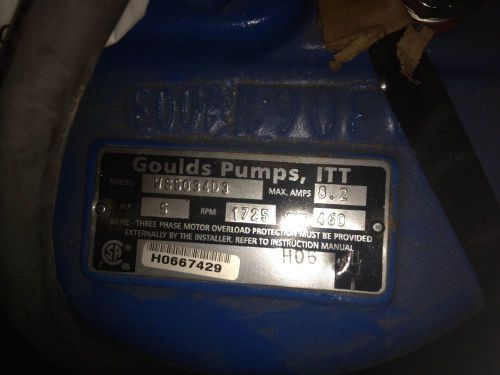 Goulds Industrial Sewage Pump WS5034D3