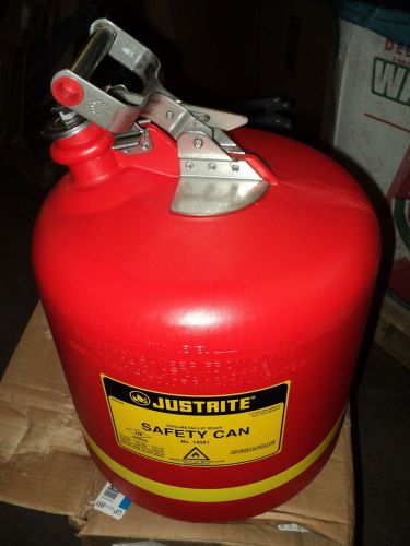 JUSTRITE 14561 Type I Safety Can, 5 gal., Red, 16In H