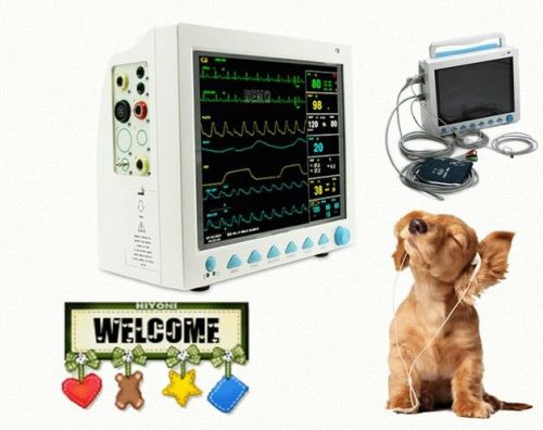 Us sale fda 12&#039;color lcd vet veterinary vital signs patient monitor,6 parameters for sale