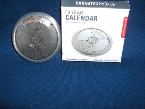 50 Year Calendar by Kikkerland Perpetual Calendar 2013-2062 Unique Paperweight