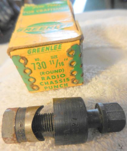 Greenlee 11/16&#034; inch diameter 730 radio chassis punch die hand knockout in box for sale