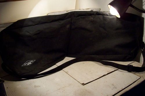 Black Old School Sports Bag 34 x 11 x 3&#034; thick 2 zipper free shipping