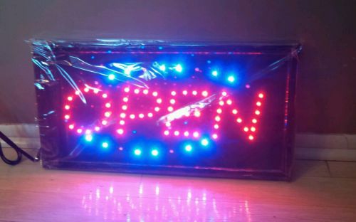 Ultra Bright Led Neon Light OVAL OPEN w/ Motion Animation ON/OFF switch Sign S30