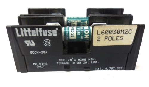 LITTELFUSE FUSE BLOCK L60030M2C, 600V-30A, TORQUE TO 35 IN. LBS., 2 POLES