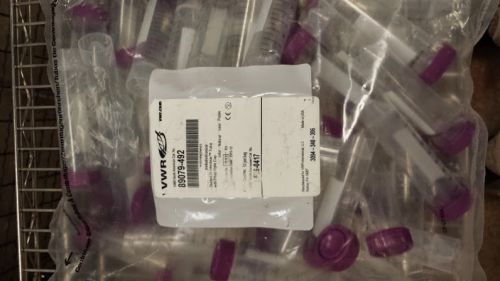 Vwr 50ml centrifuge tubes with screw caps, 89079-492, 50/pk for sale