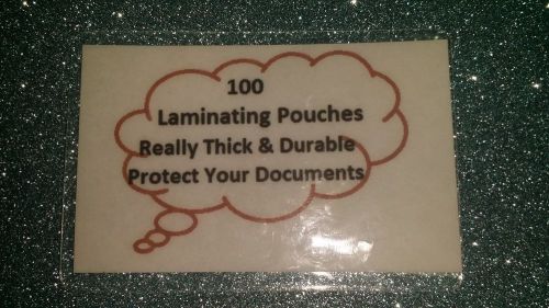 GBC Laminating/Laminator Pouches/Sheets 100 Very Thick 10 Mil Business Card Size