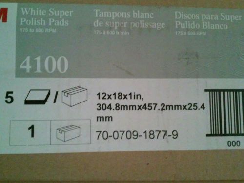 3M White super polish pads 4100 rectangle