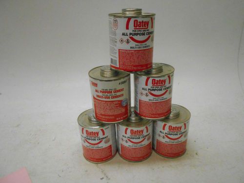 Six 32 Ounce Cans Oatey All Purpose Cement for CPVC, PVC #30847