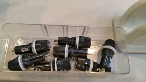 7 NOS Chassis Mount Fuse Holders W/ Screw In Cap 
