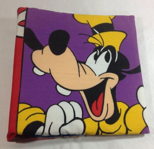 Disney Mickey Mouse And Goofy Thick Cotton Binder Cover. In Good Condition.