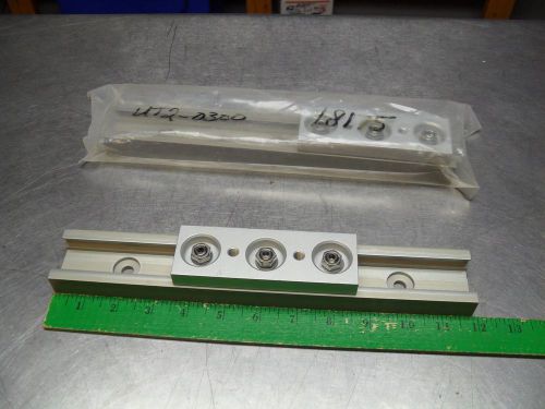 QTY 2- Tracks w/ rolling top track, 11-3/4&#034; Long, aluminum,3 guide rollers,new