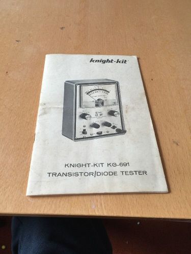 Vintage Knight-kit KG-691 Transistor/diode Tester Assembly Instructions