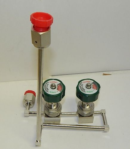 SWAGELOK GAS MANIFOLD WITH 6LV-DABW4-P-CR - NEW
