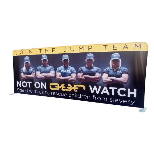 20 Foot straight tradeshow backdrop Double-Sided