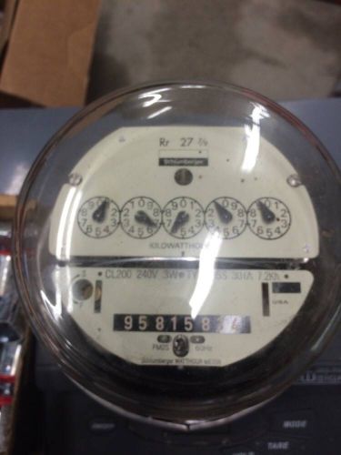 SCHLUMBERGER ELECTRIC WATTHOUR METER (KWH),240V, 200 AMPS, 3W