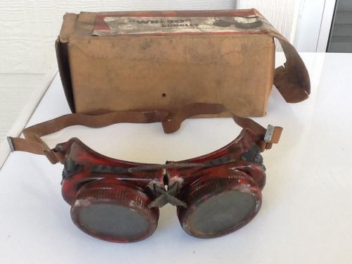 Vintage Jackson WR-50 goggles bakelite &amp; glass Gas Welding Cutting Brazing IOP
