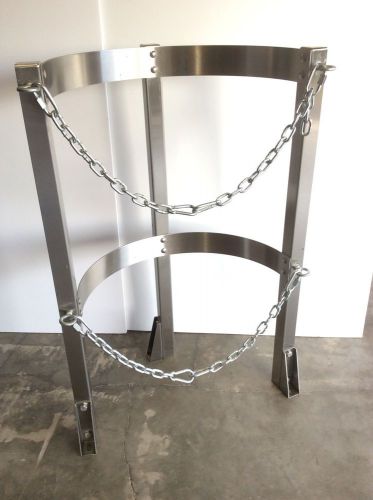 Seismic restraint gas cylinder lab safety stand floor mount rack stainlesssteel for sale