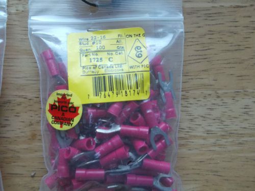 1725c pico - qty 100 - 22-18 awg #10 spade new for sale