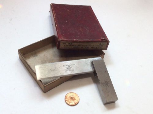 L.s. starrett no.55 3&#034; hardened beveled edge square with box for sale