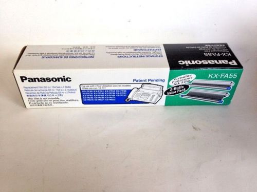 GENUINE Panasonic KX-FA55 Replacement Fax Machine Ink Rolls (2 ROLLS in Box)