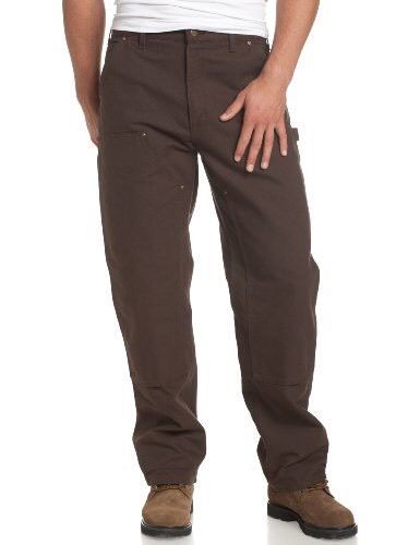 Carhartt washed duck double front work dungaree pants 44 x 30 brown new for sale