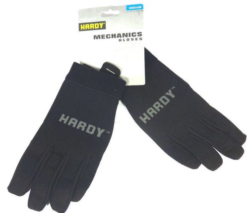 Hardy Black High Dexterity Gloves, Synthetic Leather Palm/Spandex Size: Medium