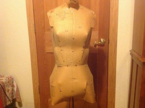 Vintage Life Size Cardboard Dress Form &amp; Stand Adjust-O-Matic Regular Size