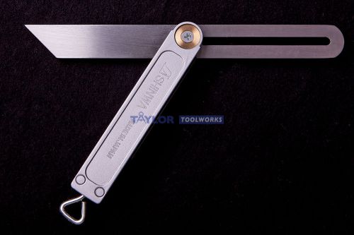Shinwa japanese 8&#034; sliding bevel gauge w/ aluminum base &amp; stainless steel blade for sale