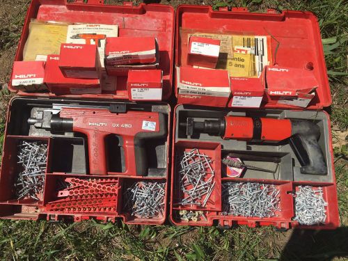 HUGE HILTI LOT DX450 + DX400 Powder Actuated Fastener Nailer concrete or steel