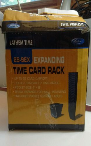 Lathem time expanding time card rack 25-9ex up to 25 card capacity 4&#034; x 8&#034; for sale