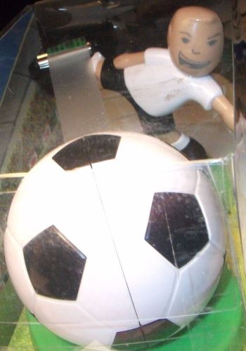 SOCCER PLAYER IN ACTION TAPE DISPENSER OFFICE SUPPLY