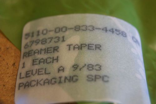 (1) New in package Reamer  .3535  HSS Morse Taper Shank 8&#034;