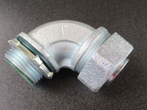 1&#034; Malleable Iron LiquidTight 90 Degree Connector with Insulated Throat SLT37T