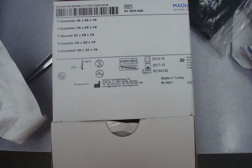 MAQUET Y-CONNECTOR 3/8 x 3/8 x 1/4  REF:HY 0270-USA~LOT OF 19