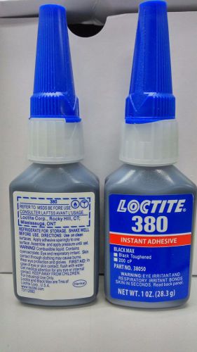 Loctite 380 1OZ 28.3g Bottle Black Toughened Glue - 2 Bottles- USA Free Shipping