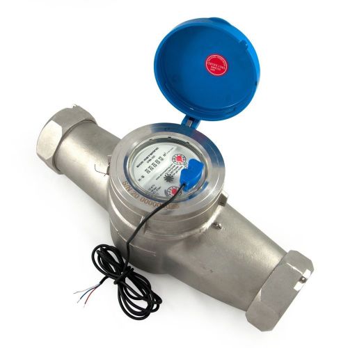 2 Inch Stainless Steel Potable Water Meter w Pulse Output for Remote Read #52
