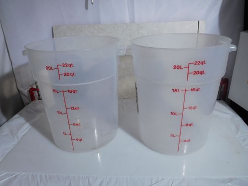 2 used cambro used 22 quart 20 liter rfs22pp for sale