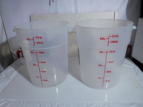 2 Used CAMBRO Used 22 Quart 20 Liter RFS22PP