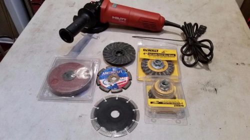 HILTI HG-500-D 5&#034; HEAVY DUTY GRINDER 8.5 AMPS WITH MANY EXSTRAS VERY NICE