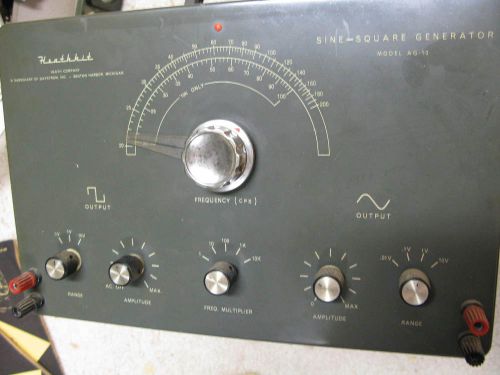 Heathkit AG-10 vaccum tube Sine-Square Wave Generator with Assembly &amp; Users book