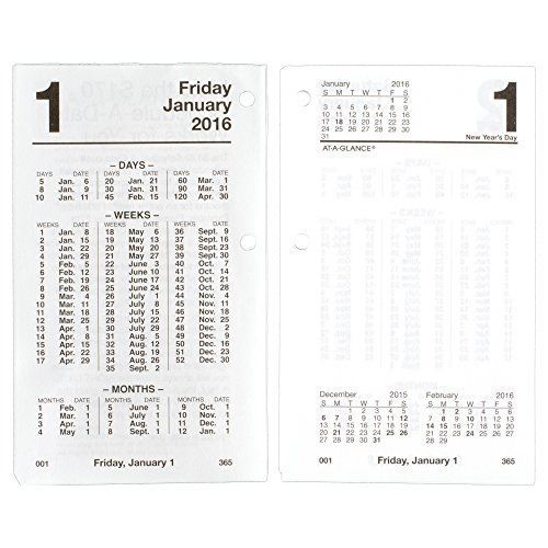At-A-Glance AT-A-GLANCE Financial Daily Desk Calendar 2016 Refill, 12 Months,