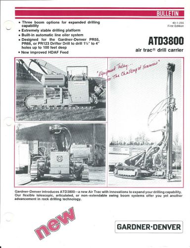 Equipment brochure - gardner-denver - atd3800 air trac drill carrier (e3045) for sale