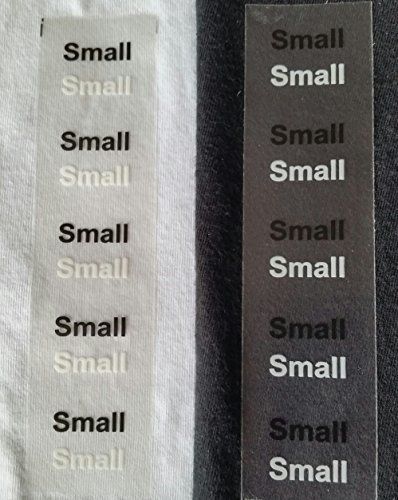 Small new modern style clear clothing size stickers for retail store supplies for sale