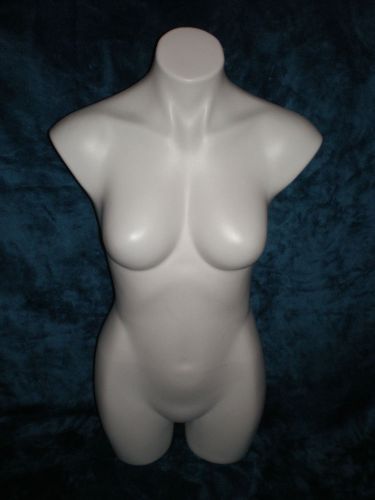 RPM Displays 3/4 Torso Female Mannequin - Stand Alone - Hard White Plastic