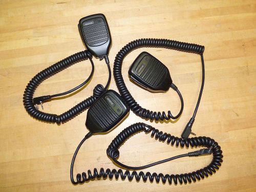 3 kenwood kmc-21 2-way portable radio speaker microphones plus free shipping! for sale